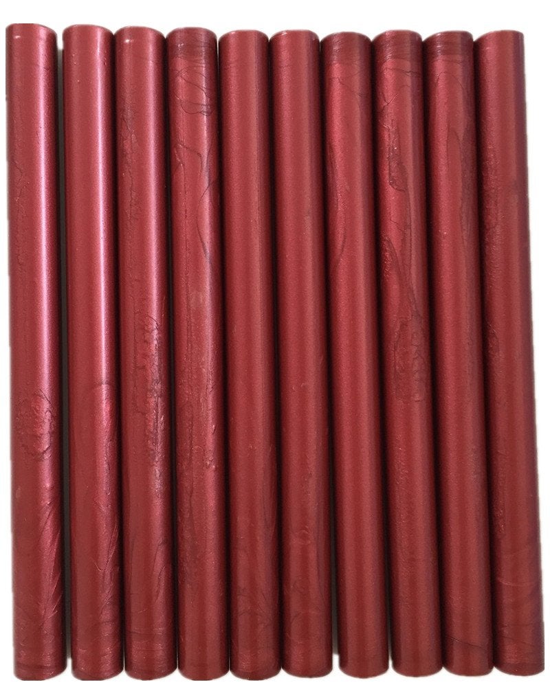 XICHENÂ®10PCS Vintage Sealing Glue Gun Sealing Wax Wax Sticks Wax Seal Supplies a Variety of Colors (New Red Wine) - Image 1